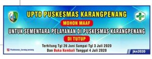 Puskemas Karang Penang Ditutup, Pelayanan Dialihkan Ke Poskesdes