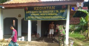 Koramil Robatal Gelar Karya Bhakti Renovasi Musholla Di Desa Robatal