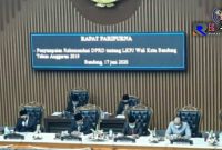 Paripurna laporan keterangan pertanggungjawaban (LKPJ) Walikota Bandung Tahun Anggaran 2019.