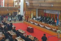 Saat berlangsungnya rapat paripurna DPRK Aceh Selatan. 
