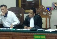 Acong Latif saat dalam persidangan Bank Perkreditan Rakyat (BPR) Legian, Titian Wilaras.