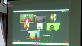 Sidang perdana kasus pembunuhan di Lantek Timur Kecamatan Galis digelar secara virtual