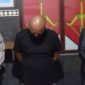 Tersangka (S) saat diamankan pihak Kepolisian Sektor (Polsek) Mojowarno. 