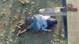 Screen shoot video viral di media sosial, korban tergeletak dengan kondisi bersimbah darah.