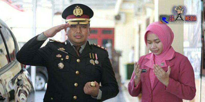 Kapolres Sampang (AKBP Didit Bambang Wibowo Saputro) didampingi istri. 