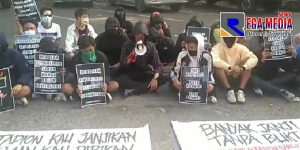 Tagih Janji Walikota Cimahi, Fans PSKC Lakukan Aksi Didepan Kantor DPR