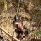 Mayat lelaki yang ditemukan warga disemak-semak di Desa Angsokah.
