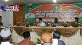 Saat berlangsungnya pelatihan peningkatan pembinaan kapasitas imam di Aceh Selatan.