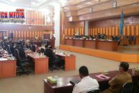Rapat paripurna penyampaian pengajuan RAPBK-P tahun 2020, di gedung DPRK Aceh Selatan.