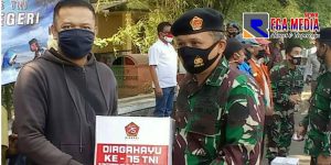 Kaskogartap II/Bandung Warnai Penyambutan HUT TNI Ke-75 Dengan Bhakti Sosial