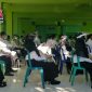 Peserta saat mengikuti tes SKB CPNS di gedung SMPN 1 Sampang.