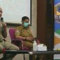 Kepala Dispora Kota Bandung (Edy Marwoto) didampingi Kabid Binfrasot (Sigit Iskandar), saat menjadi narasumber Bandung Menjawab, di Auditorium Balai Kota Bandung. 
