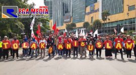 Ilustrasi,  Sejumlah elemen buruh dan mahasiswa yang tergabung dalam Gerakan Tolak Omnibus Law (Getol) Jawa Timur