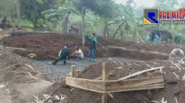 Lokasi pembangunan menara telekomunikasi yang diduga tidak berijin.