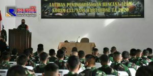 Antisipasi Bencana, Danrem 133/NW Buka Pelatihan Penanggulangan Bencana