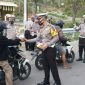 Santlantas Polres Bangkalan saat gelar Ops Zebra Semeru 2020 di tol Suramadu sisi Madura.