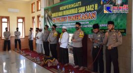 Polres Pamekasan Saat menggelar Maulid Nabi 1442 H di Masjid Baitul Amin Polres Pamekasan, Kamis (29/10/2020).