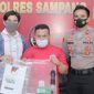 Polres Sampang saat melakukan press release kasus ujaran kebencian.