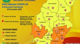 Peta sebaran covid-19 di Kabupaten Pamekasan.