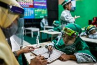 Ilustrasi TK dan KB belajar dengan cara tatap muka ditengah pandemi covid-19.