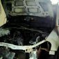 Satu unit Mobil Suzuki X-OVER SX4 Nopol BL 808 JS yang hangus terbakar.