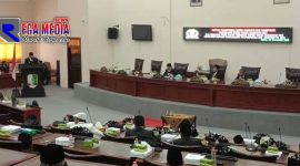 Berlangsungnya rapat paripurna pengesahan Rancangan Peraturan Daerah (Raperda) Anggaran Pendapatan Dan Belanja Daerah (APBD) Tahun Anggaran (TA) 2021.