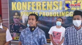 Tujuh pelaku saat press release di Mapolres Probolinggo