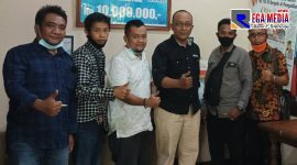 Calon pengurus SMSI Sampang saat silaturahmi ke SMSI Jatim, Rabu (18/11/20).