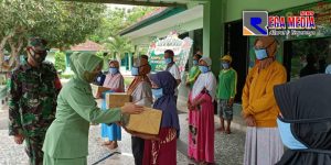 Peringati Hari Juang TNI AD ke-75 Sekaligus HUT Kodam V Brawijaya, Kodim Pamekasan Berikan Sembako Gratis