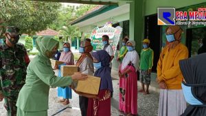 Peringati Hari Juang TNI AD ke-75 Sekaligus HUT Kodam V Brawijaya, Kodim Pamekasan Berikan Sembako Gratis