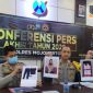 Konferensi pers akhir tahun di Mapolres Mojokerto.