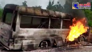 Elf Terbakar Yang Tewaskan 3 Penumpang di Tol Ngawi, Diduga Membawa Rombongan Dari Madura