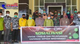 Pose bersama Bapera Gorontalo Utara usai sosialisasi vaksin Covid-19.