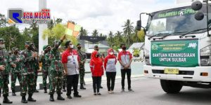 Korem 133/NW Salurkan Bantuan Kemanusian Untuk Sulbar