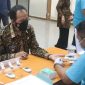 Sejumlah pejabat Pemkot Cimahi saat dilakukan suntik vaksin covid-19.