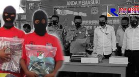 Konferensi Pers Polres Sampang, Kedua tersangka pembunuhan terhadap Sulaiha, yakni IS dan PB masih anak dibawah umur.