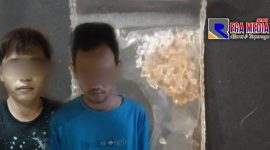 Dua tersangka penyalahgunaan narkoba jenis sabu-sabu yang diamankan Tim Anti Bandit Unit Reskrim Polsek Tambaksari.