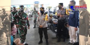 Bersama Dandim 0830/SU, Kapolres Tanjung Perak Sidak Prokes Ke Pelabuhan GSN