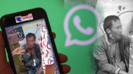 Terduga pelaku pencurian korek dan rokok yang ditangkap warga viral di media sosial.