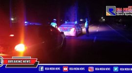 Satlantas Polres Sampang saat melakukan patroli dan pembubaran dilokasi yang kerap dijadikan balap liar.