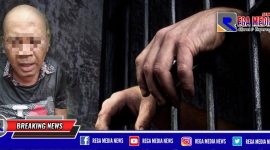 Pelaku penyiraman bensin ke OTK saat diamankan polisi.