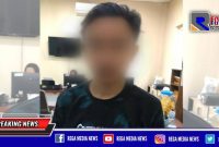 Pelaku eksploitasi anak saat diamankan Unit PPA Satreskrim Polrestabes Surabaya.