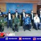 Pengurus PWI Bandung Barat pose bersama dengan Forkopimda usai resmi dikukuhkan.