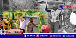 Petugas Gabungan Bongkar Tenda PKL Disekitar Pasar Srimangunan Sampang