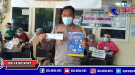 Kapolsek Semampir (Kompol Aryanto Agus, SH) usai di suntik vaksin.
