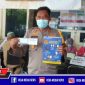Kapolsek Semampir (Kompol Aryanto Agus, SH) usai di suntik vaksin.