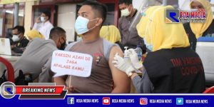 Ratusan Anggota Polres Sampang Disuntik Vaksin Covid-19