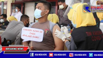 Ratusan Anggota Polres Sampang Disuntik Vaksin Covid-19