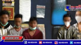 Lima pelaku beserta barang buktinya diamankan di Mapolres Sumenep.