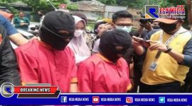 Pasangan MA dan AO tak berkutik dihadapan polisi.